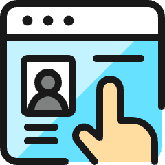 Social Profile Click Icon from Ultimate Colors Set