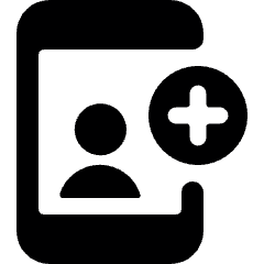 Social Profile Smartphone Add Icon from Ultimate Bold Set