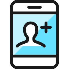 Social Profile Smartphone Add Icon from Ultimate Colors Set
