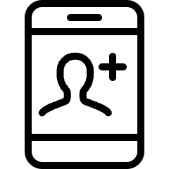 Social Profile Smartphone Add Icon from Ultimate Light Set