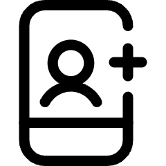 Social Profile Smartphone Add Icon from Ultimate Regular Set