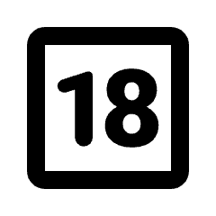 18 Up Rating Icon from Rounded Line - Streamline Material Set