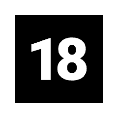 18 Up Rating Fill Icon from Sharp Fill - Material Pro Set