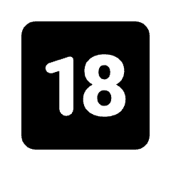 18 Up Rating Fill Icon from Rounded Fill - Material Pro Set