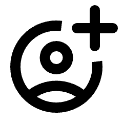 Account Circle Add Icon from Rounded Line - Streamline Material Set