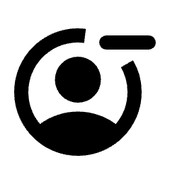 Account Circle Remove Fill Icon from Rounded Fill - Material Pro Set