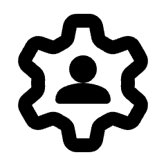 Account Setting Icon from Rounded Line - Streamline Material Set