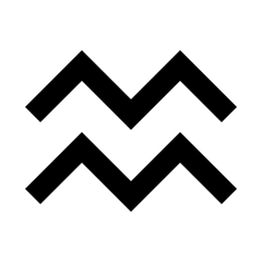 Aquarius Zodiac Fill Icon from Sharp Fill - Streamline Material Set