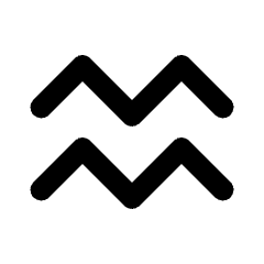 Aquarius Zodiac Fill Icon from Rounded Fill - Streamline Material Set