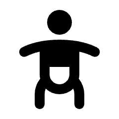 Baby Changing Station Alt Icon from Rounded Line - Streamline Material Set