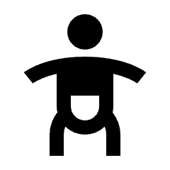 Baby Changing Station Alt Icon from Sharp Line - Material Pro Set