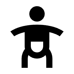 Baby Changing Station Alt Fill Icon from Sharp Fill - Streamline Material Set