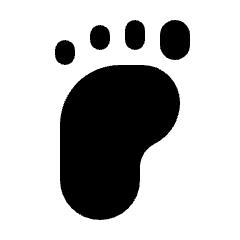 Barefoot Fill Icon from Rounded Fill - Material Pro Set