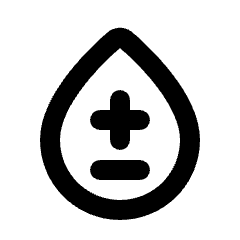 Bloodtype Icon from Rounded Line - Streamline Material Set