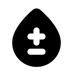 Bloodtype Fill Icon from Rounded Fill - Streamline Material Set