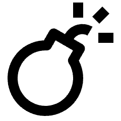 Bomb Icon from Outlined Line - Material Pro Set