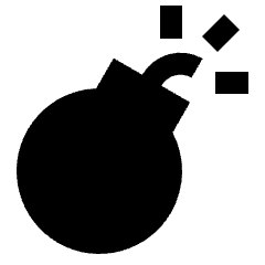 Bomb Fill Icon from Sharp Fill - Streamline Material Set