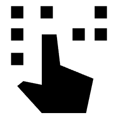 Braille Fill Icon from Sharp Fill - Streamline Material Set