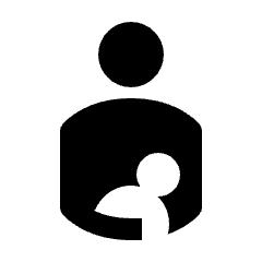 Breastfeeding Icon from Outlined Line - Material Pro Set