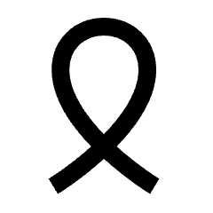 Cancer Ribbon Icon from Outlined Line - Streamline Material Set