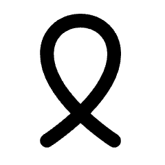 Cancer Ribbon Icon from Rounded Line - Streamline Material Set