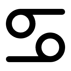 Cancer Zodiac Fill Icon from Rounded Fill - Streamline Material Set