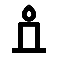 Candle Icon from Outlined Line - Material Pro Set