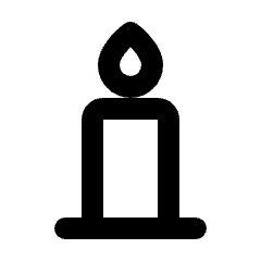 Candle Icon from Rounded Line - Streamline Material Set