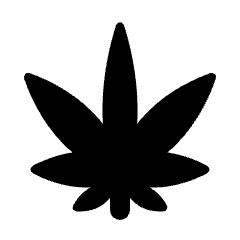 Cannabis Icon from Rounded Line - Streamline Material Set