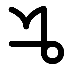 Capricorn Zodiac Icon from Rounded Line - Streamline Material Set