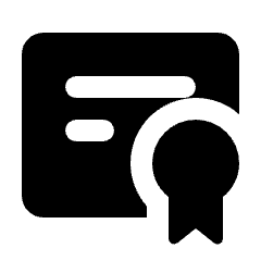 Certificate Fill Icon from Rounded Fill - Material Pro Set