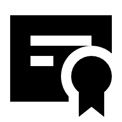 Certificate Fill Icon from Sharp Fill - Streamline Material Set