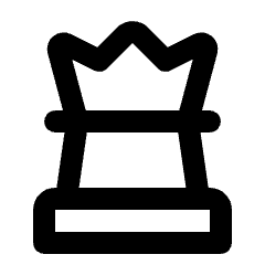 Chess Icon from Rounded Line - Streamline Material Set