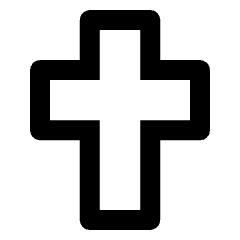 Christian Cross Religion Icon from Outlined Line - Material Pro Set