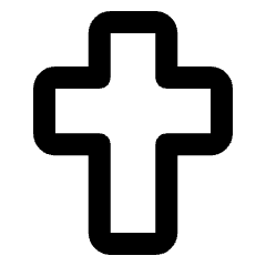 Christian Cross Religion Icon from Rounded Line - Streamline Material Set