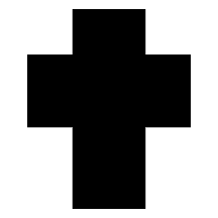 Christian Cross Religion Fill Icon from Sharp Fill - Streamline Material Set