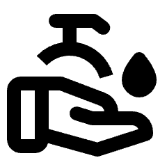 Clean Hands Icon from Rounded Line - Material Pro Set