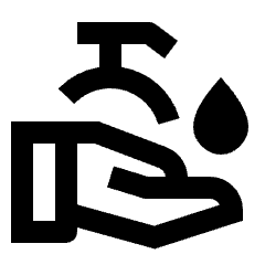 Clean Hands Icon from Outlined Line - Material Pro Set