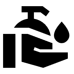 Clean Hands Fill Icon from Sharp Fill - Streamline Material Set