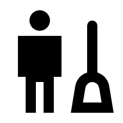 Cleaning Room Icon from Sharp Line - Streamline Material Set