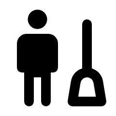 Cleaning Room Icon from Rounded Line - Streamline Material Set