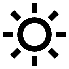 Clear Day Icon from Sharp Line - Streamline Material Set