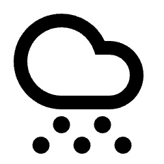 Cloudy Snowing Icon from Outlined Line - Material Pro Set