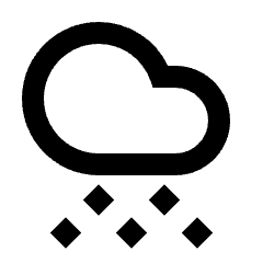 Cloudy Snowing Icon from Sharp Line - Streamline Material Set