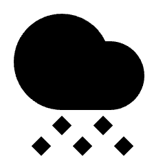 Cloudy Snowing Fill Icon from Sharp Fill - Material Pro Set