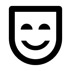 Comedy Mask Alt Icon from Outlined Line - Streamline Material Set