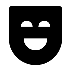 Comedy Mask Fill Icon from Outlined Fill - Material Pro Set