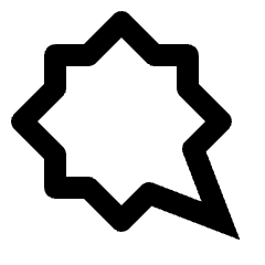 Comic Bubble Icon from Outlined Line - Streamline Material Set