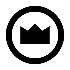 Crown Circle Icon from Sharp Line - Streamline Material Set
