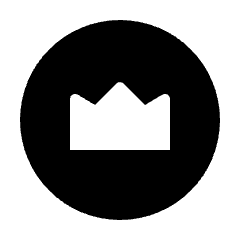 Crown Circle Fill Icon from Outlined Fill - Material Pro Set